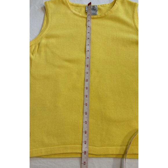 Vintage Lilly Pulitzer Size M Sweater Tank Top Banana Yellow VTG Cotton Cottage - Picture 7 of 7